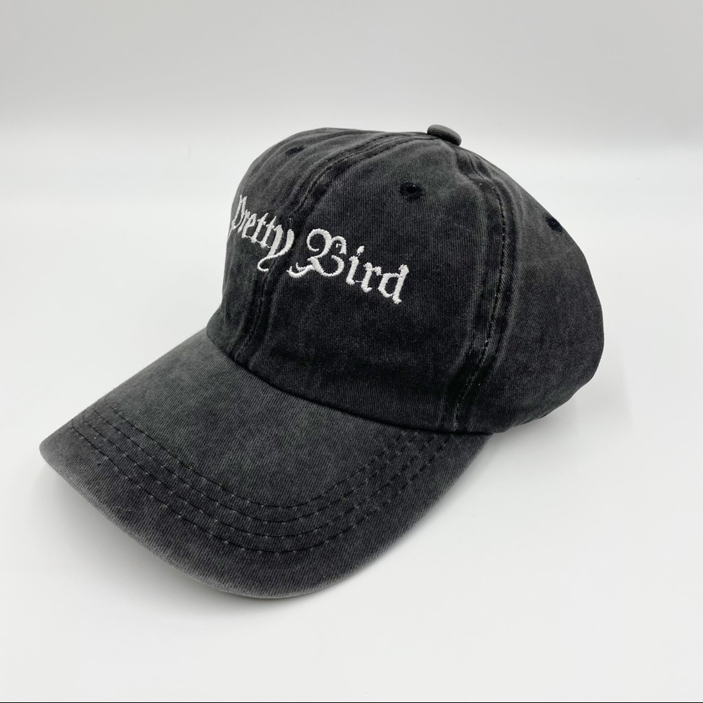 Pretty Bird Grey Stone Washed Cotton Twill Cap - Picture 13 of 13